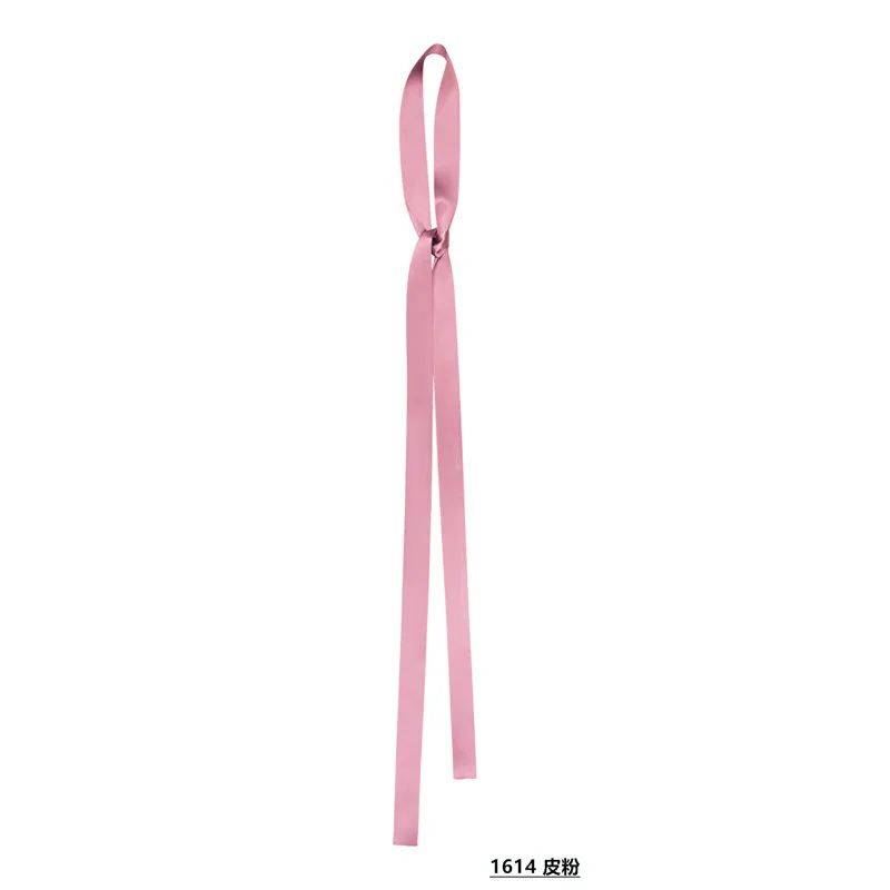 Luxury Solid Color Silk Skinny Scarf – Designer Bag Handle Wrap & Hair Ribbon