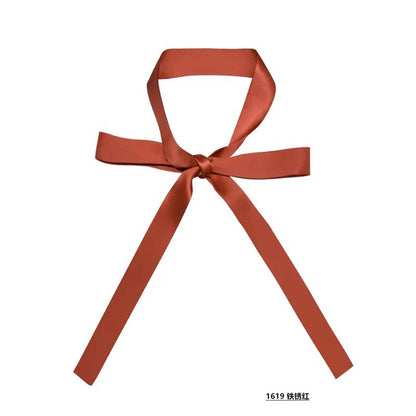 Luxury Solid Color Silk Skinny Scarf – Designer Bag Handle Wrap & Hair Ribbon
