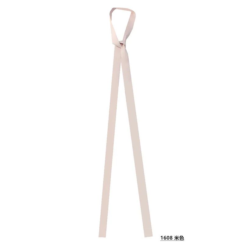 Luxury Solid Color Silk Skinny Scarf – Designer Bag Handle Wrap & Hair Ribbon