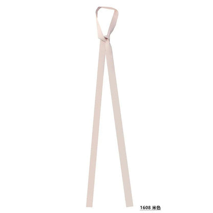 Luxury Solid Color Silk Skinny Scarf – Designer Bag Handle Wrap & Hair Ribbon