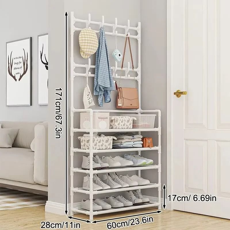 5 Layer Floor Standing Storage Rack for Shoes and Clothing