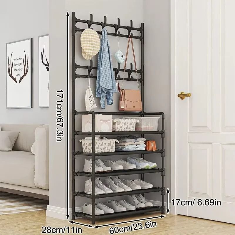 5 Layer Floor Standing Storage Rack for Shoes and Clothing