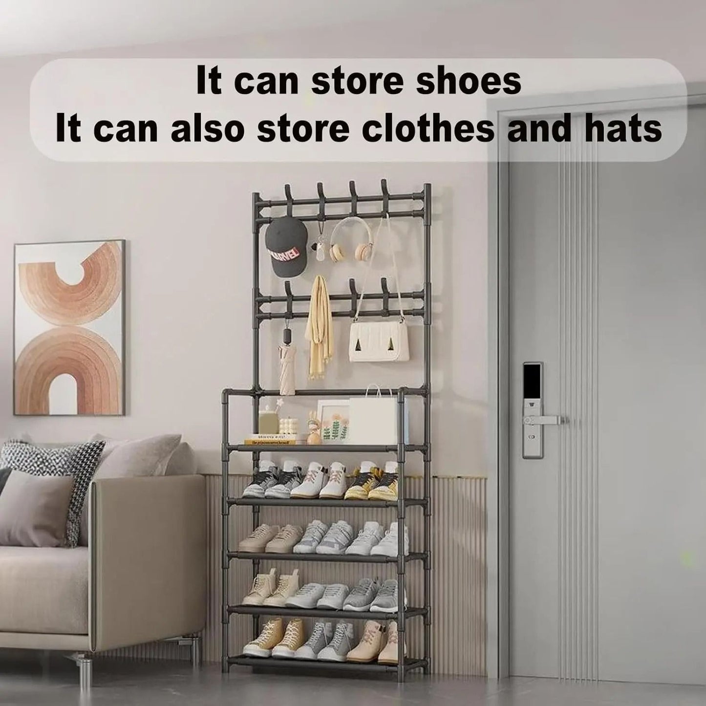 5 Layer Floor Standing Storage Rack for Shoes and Clothing
