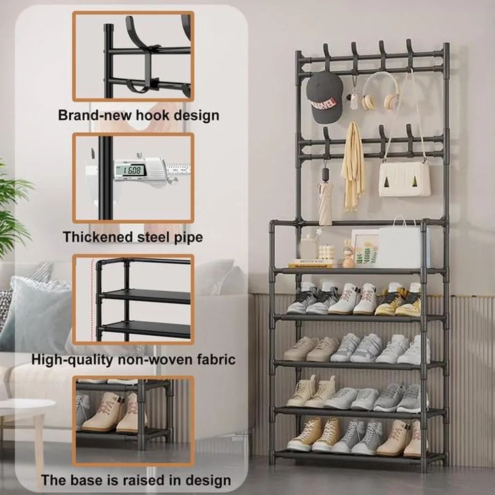 5 Layer Floor Standing Storage Rack for Shoes and Clothing
