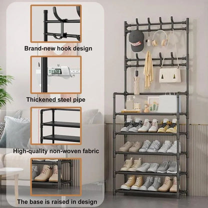 5 Layer Floor Standing Storage Rack for Shoes and Clothing