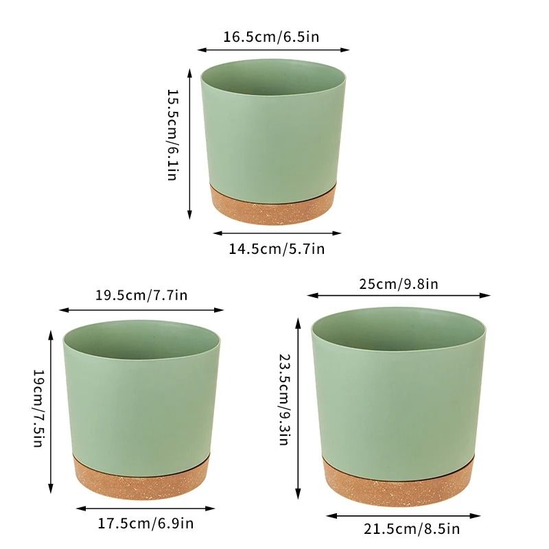 Self-Watering Plant Pots – High-Performance Automatic Plastic Flowerpots with Integrated Saucer
