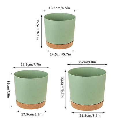 Self-Watering Plant Pots – High-Performance Automatic Plastic Flowerpots with Integrated Saucer
