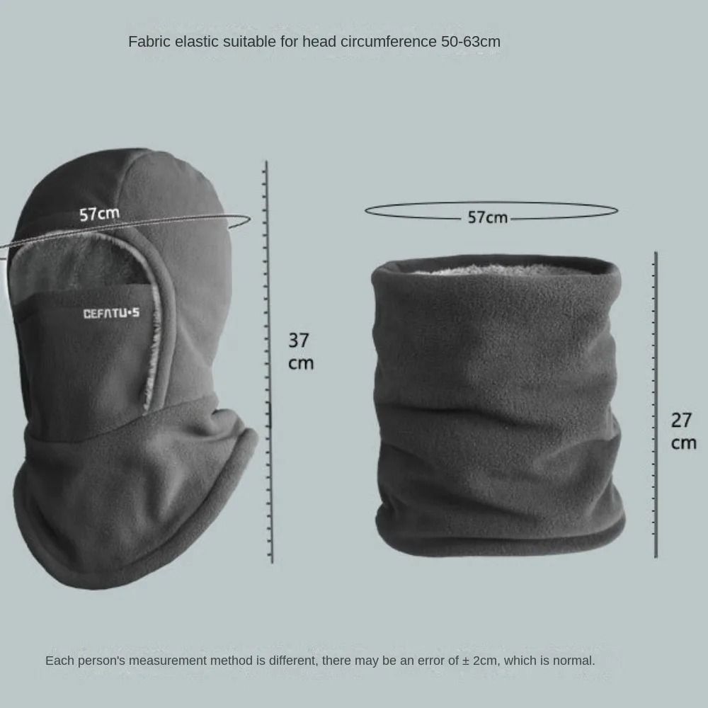 Thermal Windproof Winter Balaclava and Fleece Cycling Hood