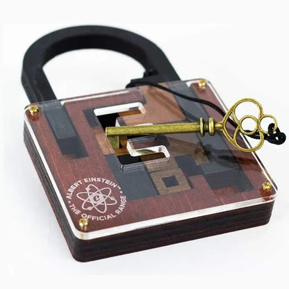 High-Difficulty IQ lock puzzle Wooden Brainteaser - Classic wooden brain teaser puzzle for Focus & Problem-Solving