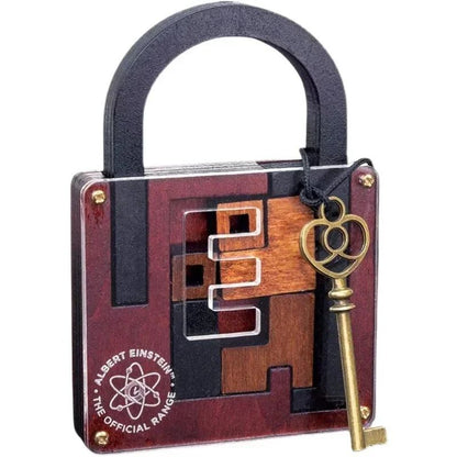 High-Difficulty IQ lock puzzle Wooden Brainteaser - Classic wooden brain teaser puzzle for Focus & Problem-Solving