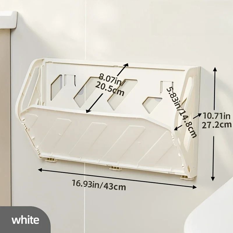 Wall Mounted Foldable Shoe Rack with Hidden Storage Shelf
