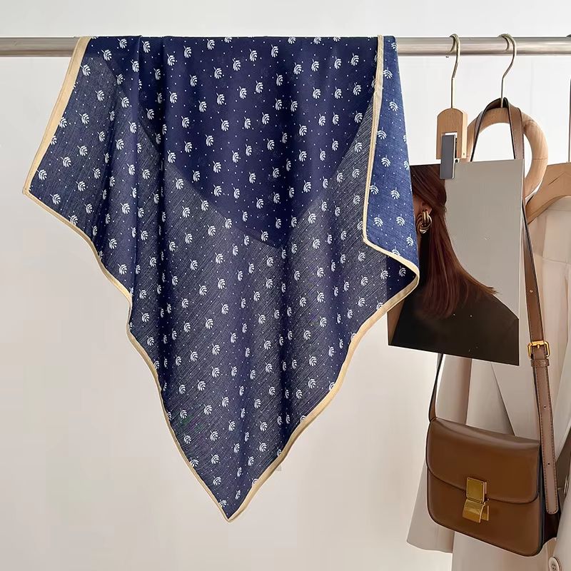Pure Cotton Square Scarf for Women – Soft Printed Neck & Hair Foulard