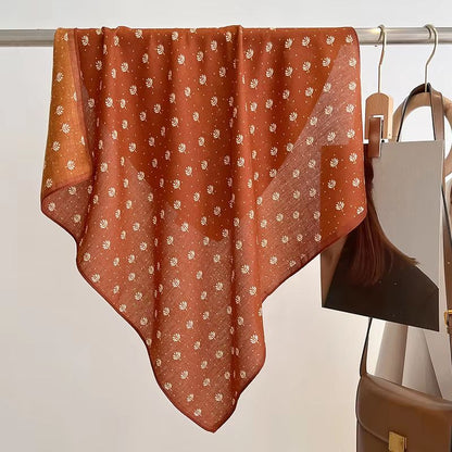 Pure Cotton Square Scarf for Women – Soft Printed Neck & Hair Foulard