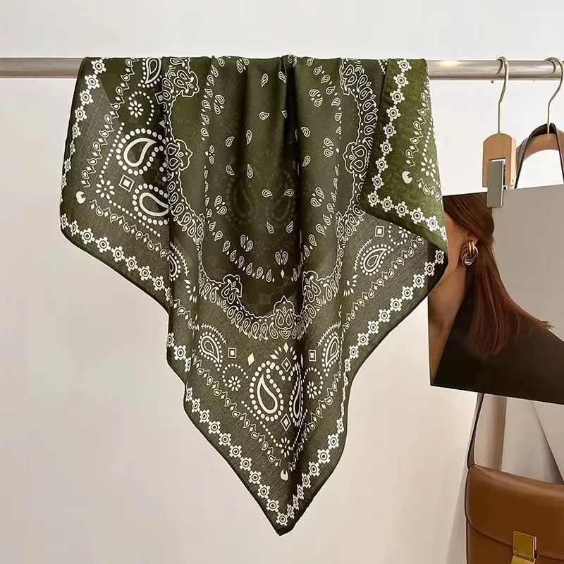 Pure Cotton Square Scarf for Women – Soft Printed Neck & Hair Foulard