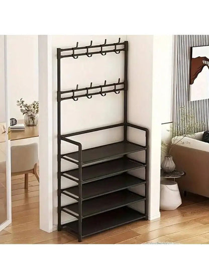 Portable 5 Tier Shoe Storage Rack with Reinforced Shelves