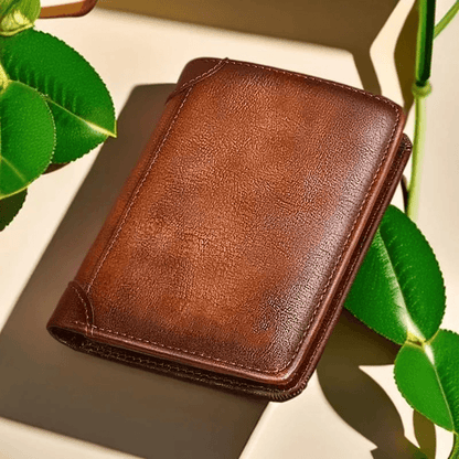 Men's RFID Wallet - Secure, Stylish, Trifold Design with Large Capacity & Photo Slot
