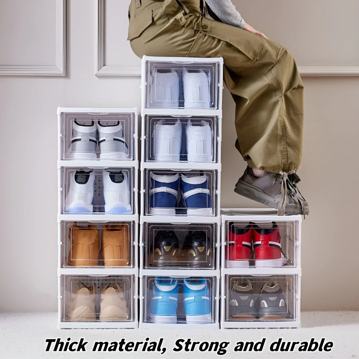 6 Layer Transparent Sneaker Shoe Storage Organizer Box