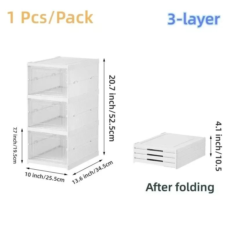 6 Layer Transparent Sneaker Shoe Storage Organizer Box