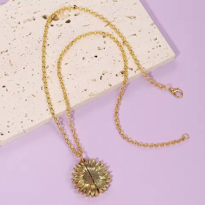 Sunflower "You Are My Sunshine" Necklace