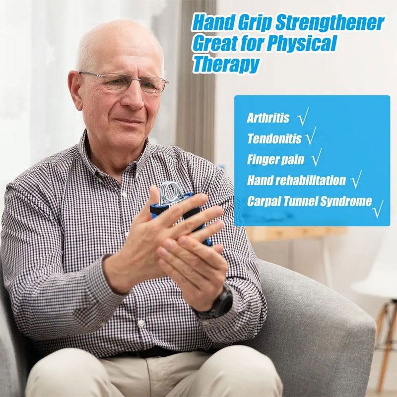Heavy Duty Spring Hand Grip Strength Trainer – Foam Wrist Grippers for Arm & Finger Muscle Exercise
