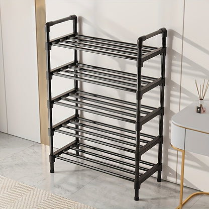 Stackable Multi-Tier Metal Shoe Rack Organizer Freestanding Storage for Closet Bedroom Indoor and Outdoor Use