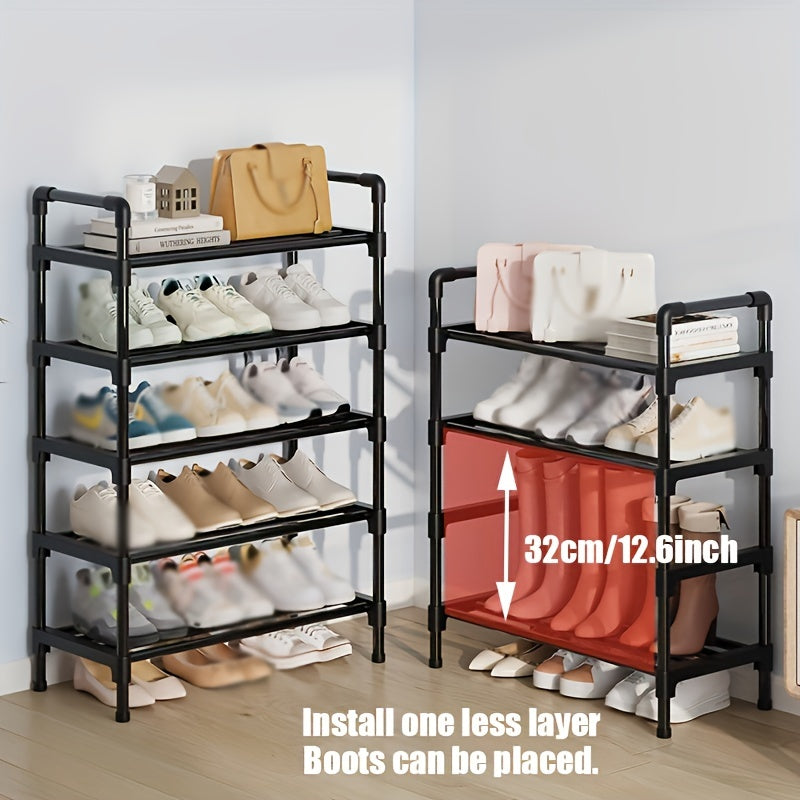 Stackable Multi-Tier Metal Shoe Rack Organizer Freestanding Storage for Closet Bedroom Indoor and Outdoor Use