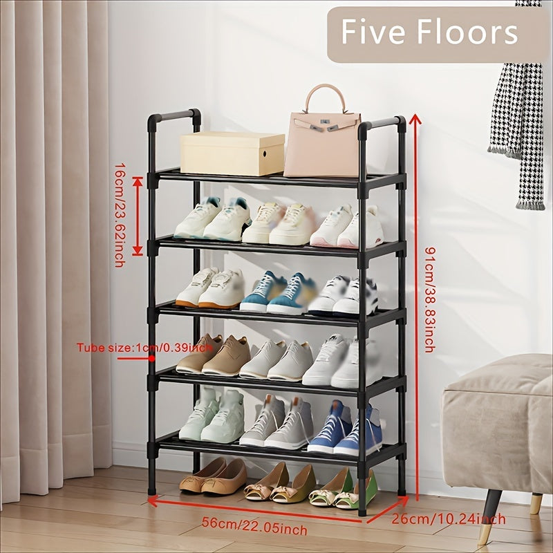 Stackable Multi-Tier Metal Shoe Rack Organizer Freestanding Storage for Closet Bedroom Indoor and Outdoor Use