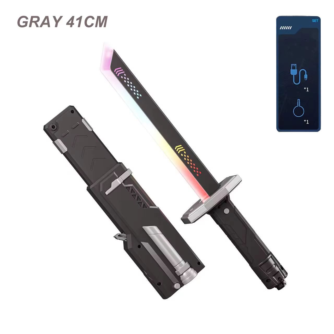 SpectrumBlade 7-Color LED Light Sword with Spark and Smoke Effects