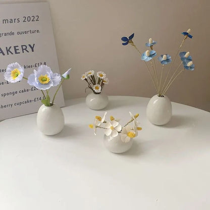 Korean Style Ceramic Bud Vase – High-Performance Mini Flower Vase & Single Stem Decorative Floral Holder
