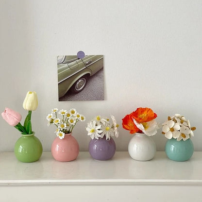 Korean Style Ceramic Bud Vase – High-Performance Mini Flower Vase & Single Stem Decorative Floral Holder