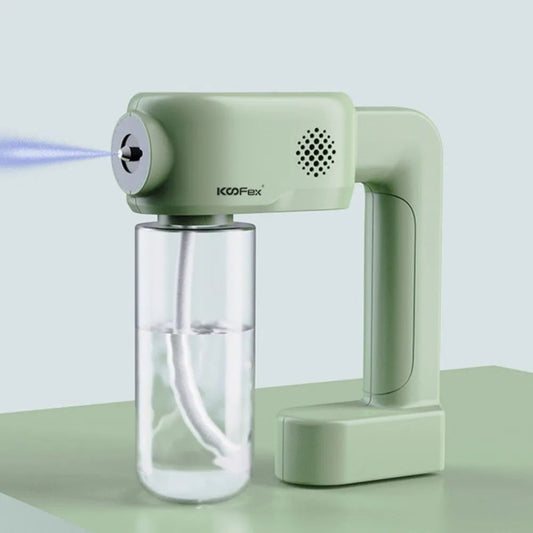 Wireless Nano Spray Sanitizer Gun with UV Blue Light – Portable Disinfection & Sterilization Mist Sprayer