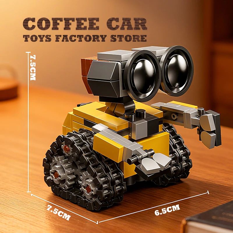 RoboTrack Mini Sci-Fi MOC Building Bricks Set – 217-Piece Tracked Robot Model Kit