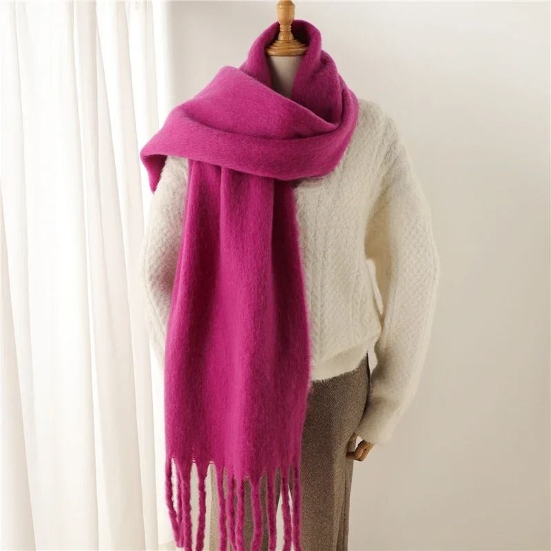 Cashmere Pashmina Winter Scarf for Women with Tassel Wrap