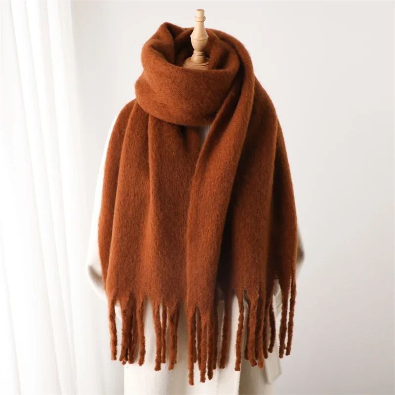 Cashmere Pashmina Winter Scarf for Women with Tassel Wrap