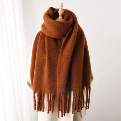 Cashmere Pashmina Winter Scarf for Women with Tassel Wrap