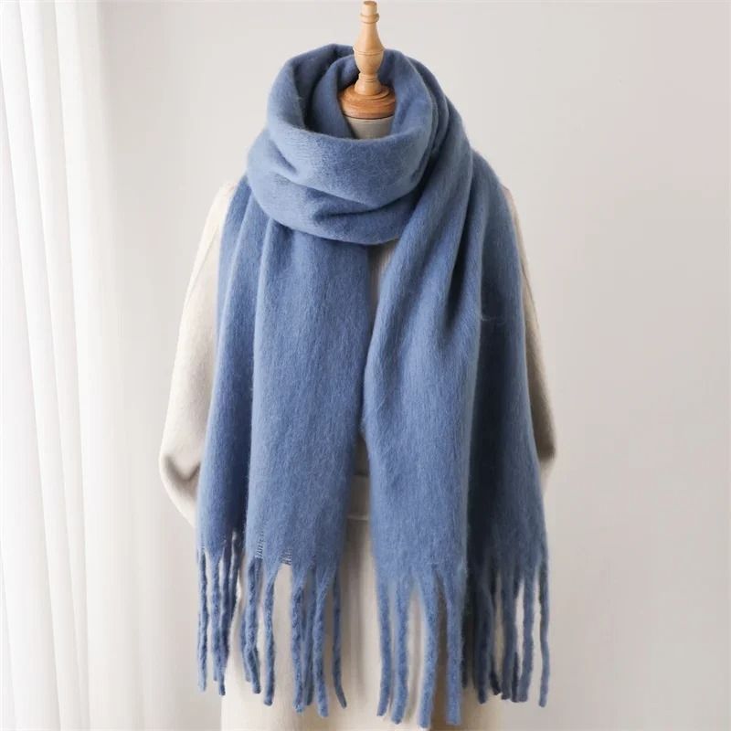 Cashmere Pashmina Winter Scarf for Women with Tassel Wrap
