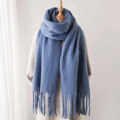 Cashmere Pashmina Winter Scarf for Women with Tassel Wrap