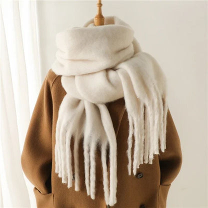 Cashmere Pashmina Winter Scarf for Women with Tassel Wrap