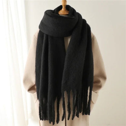 Cashmere Pashmina Winter Scarf for Women with Tassel Wrap