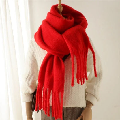 Cashmere Pashmina Winter Scarf for Women with Tassel Wrap