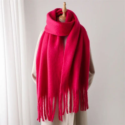 Cashmere Pashmina Winter Scarf for Women with Tassel Wrap