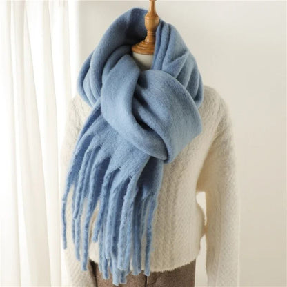 Cashmere Pashmina Winter Scarf for Women with Tassel Wrap