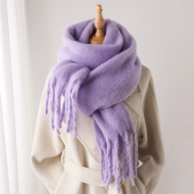 Cashmere Pashmina Winter Scarf for Women with Tassel Wrap