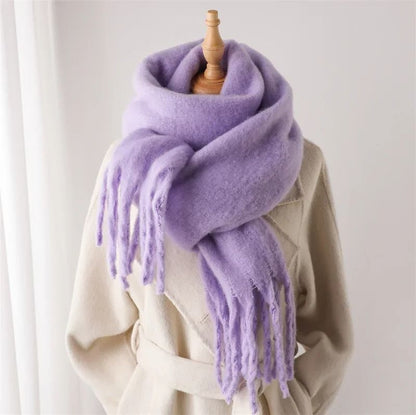 Cashmere Pashmina Winter Scarf for Women with Tassel Wrap