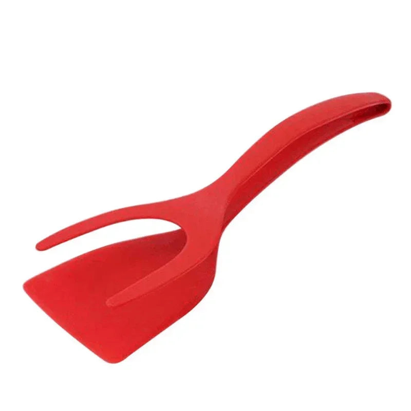Nylon Grip Flip Tongs with Egg Spatula and Steak Turner Clamp – Kitchen Cooking Accessory Set