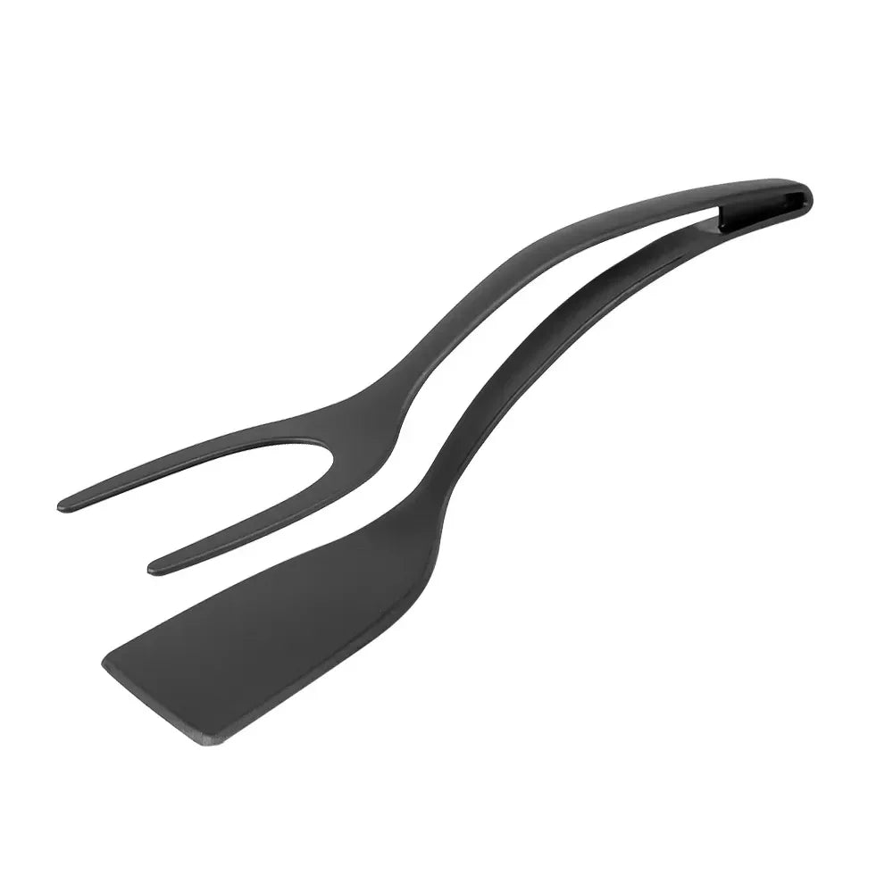 Nylon Grip Flip Tongs with Egg Spatula and Steak Turner Clamp – Kitchen Cooking Accessory Set