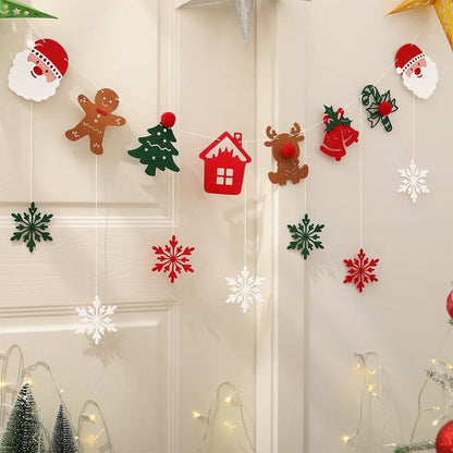 Cute Cartoon Snowflake Christmas Party Background Banner Set