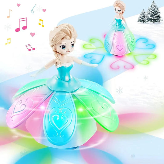 Dancing Princess Interactive Spin Robot Toy with Lights & Music for Kids