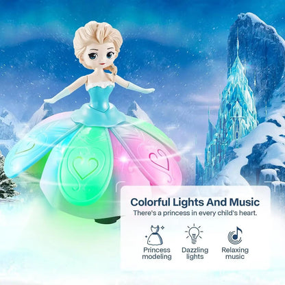Dancing Princess Interactive Spin Robot Toy with Lights & Music for Kids