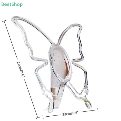 Transparent Acrylic Butterfly Photo Frame Vase for Flowers